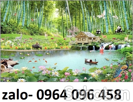 Tranh gạch 3d phong cảnh tre trúc - SLK55