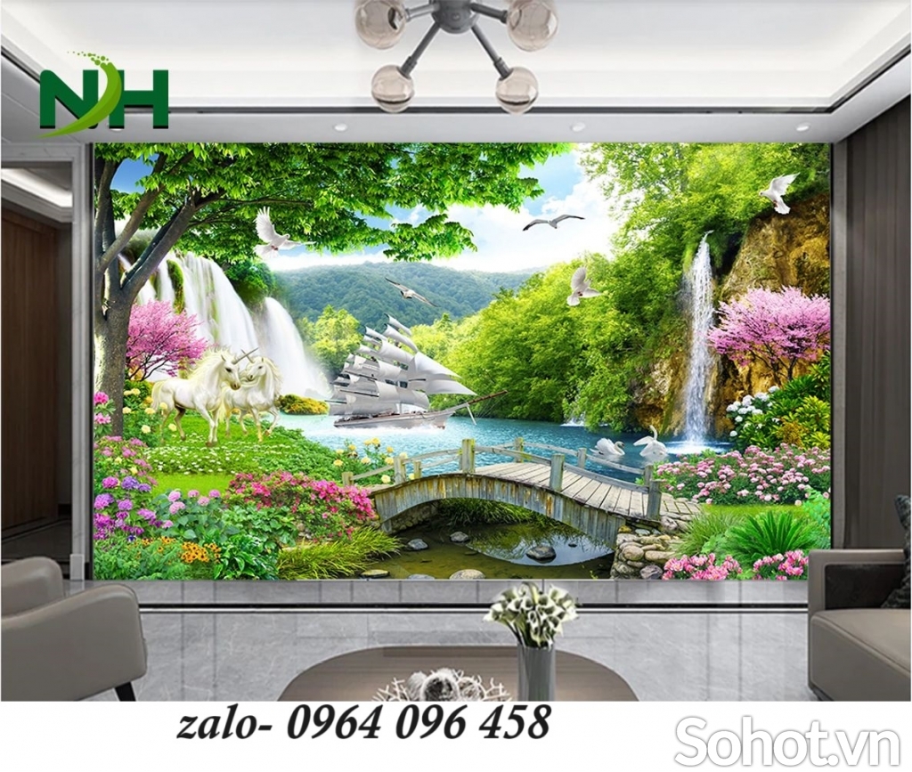 Tranh gạch 3d phong thủy thuận buồm xuôi gió - 876CVB