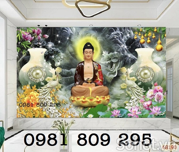 Gạch tranh 3d phật - tranh gạch men