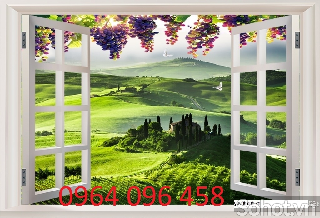 tranh gạch 3d ốp tường phòng khách - TBC32