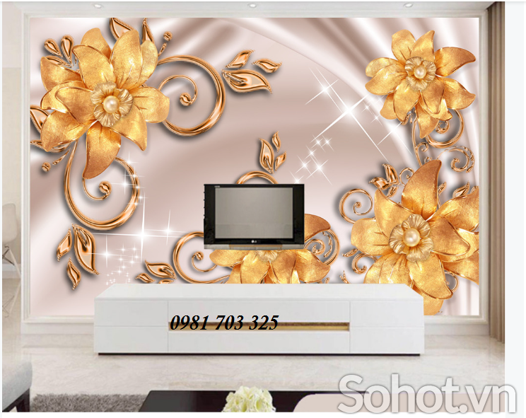 Tranh gạch 3D phòng khách