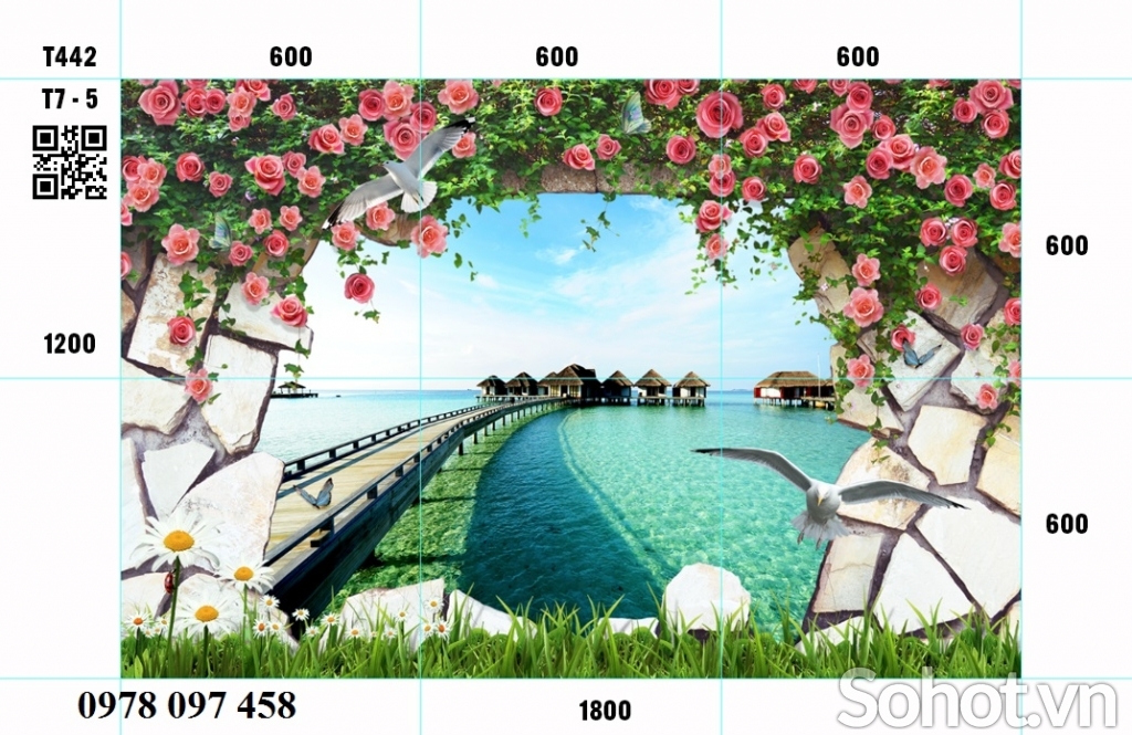 Tranh gạch 3D - tranh phong cảnh
