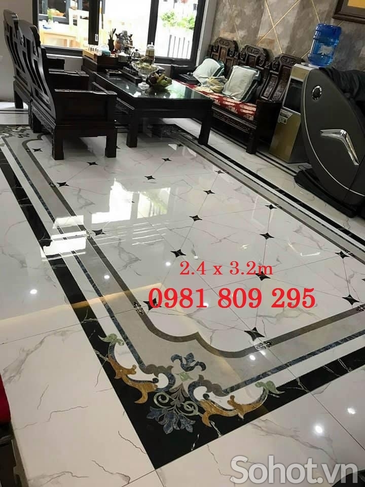 Gạch thảm trang trí phòng khách