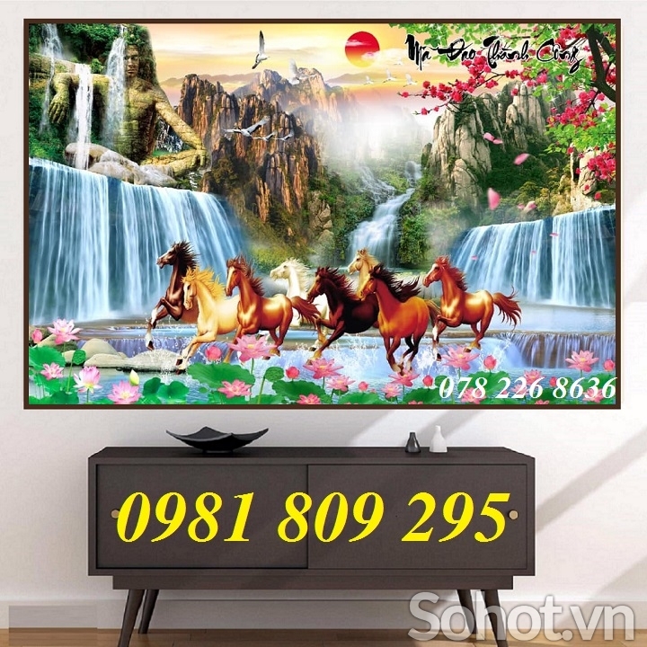 Tranh mẫ đáo thành công 3d - gạch trang trí