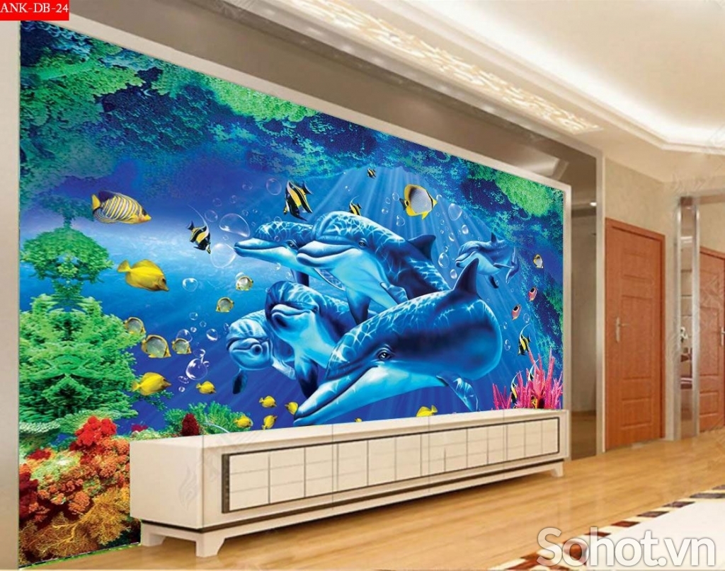 Tranh gạch cá heo 3d - DCNN73