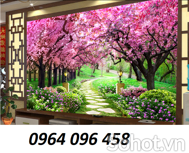 Tranh gạch phong cảnh rừng cây 3d - SXVC633