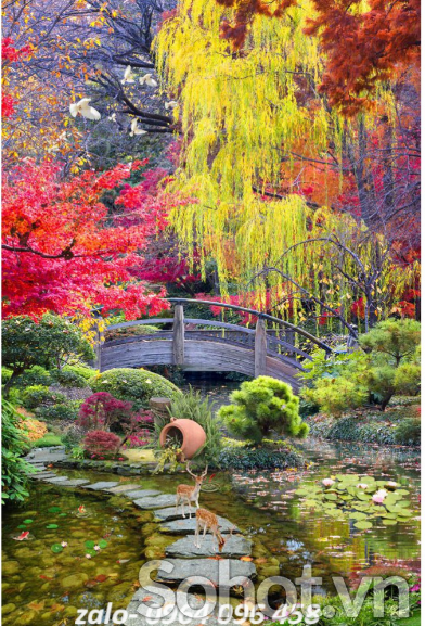 Tranh gạch 3d ốp tường phòng khách - hành lang - 0555XC