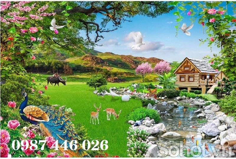 Gạch tranh 3d phong cảnh thiên nhiên HP7822