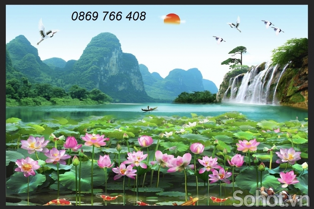 Tranh gạch-tranh 3D phong cảnh