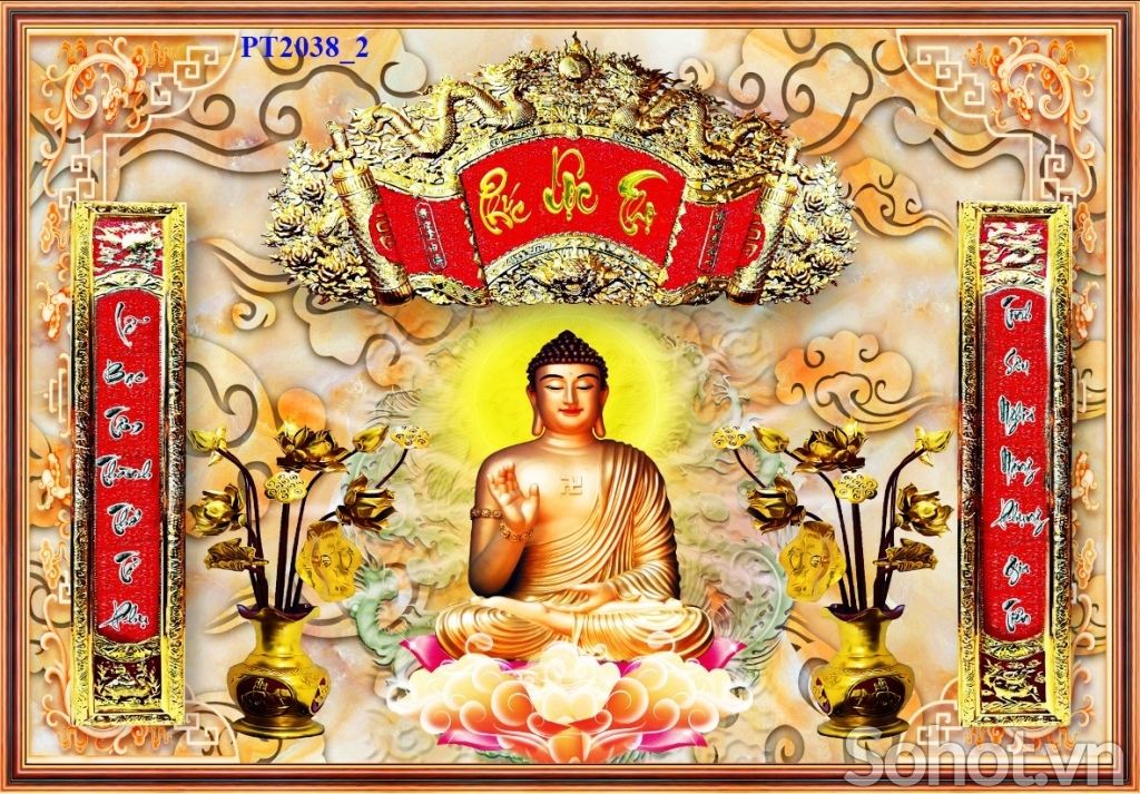 Gạch tranh 3D dán phòng thờ, bia mộ