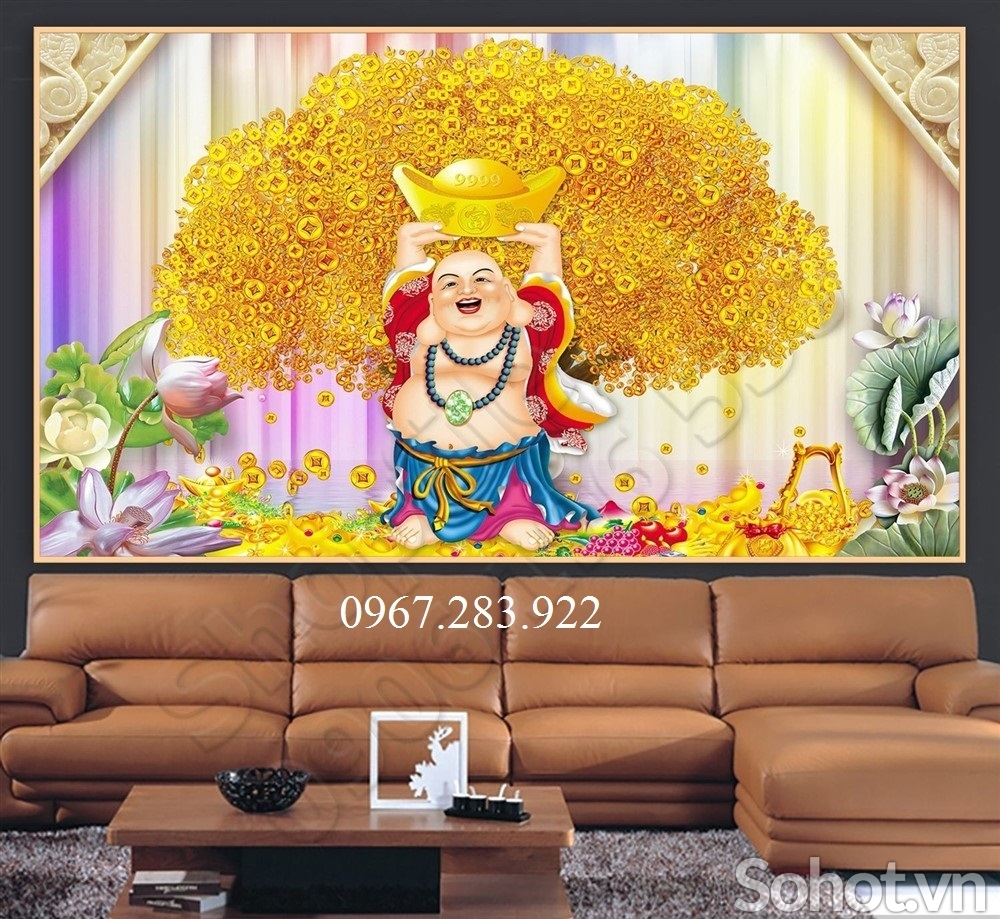 Tranh 3D- Tranh gạch Phật Di Lặc