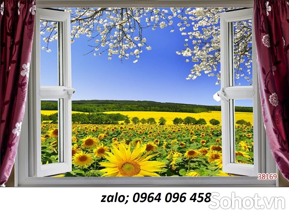 tranh gạch 3d cửa sổ  098GB
