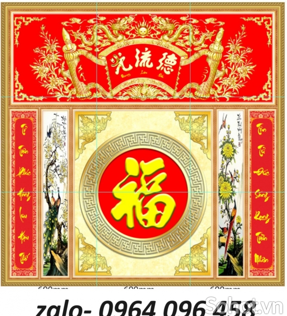 Tranh gạch 3d ốp mộ - phòng thờ - CXVV65