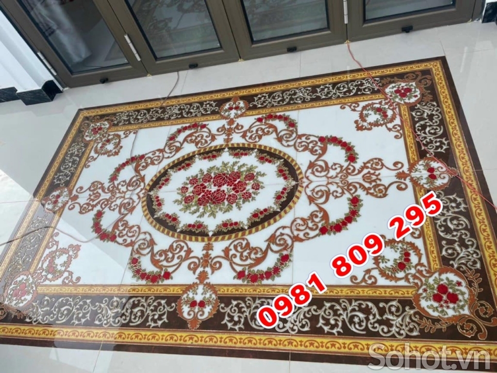 Thảm gạch hoa văn cổ điển 1,2x1,8m và 1,6x2,4m GB899