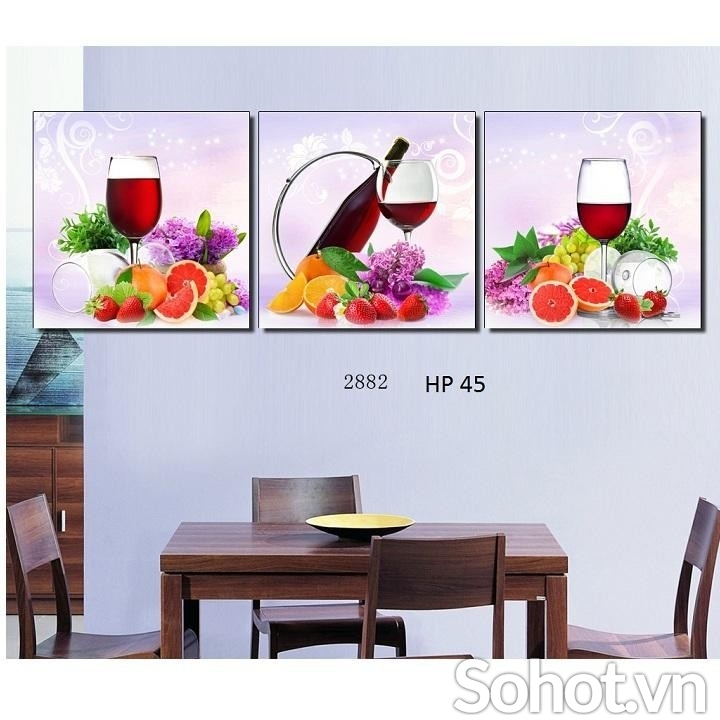 Trang trí phòng ăn - tranh gạch men họa tiết