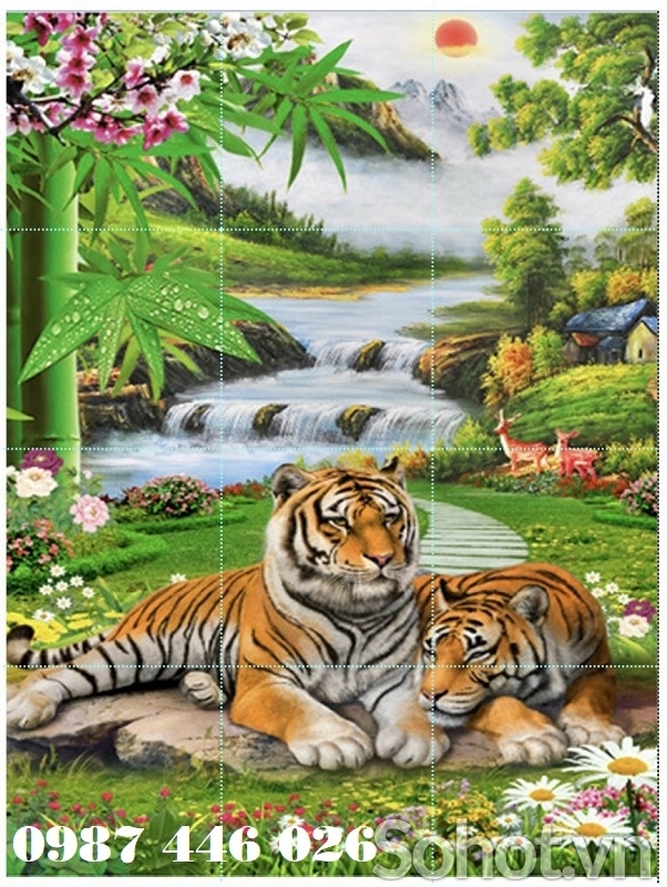 Tranh hổ- gạch tranh ốp tường HP0224
