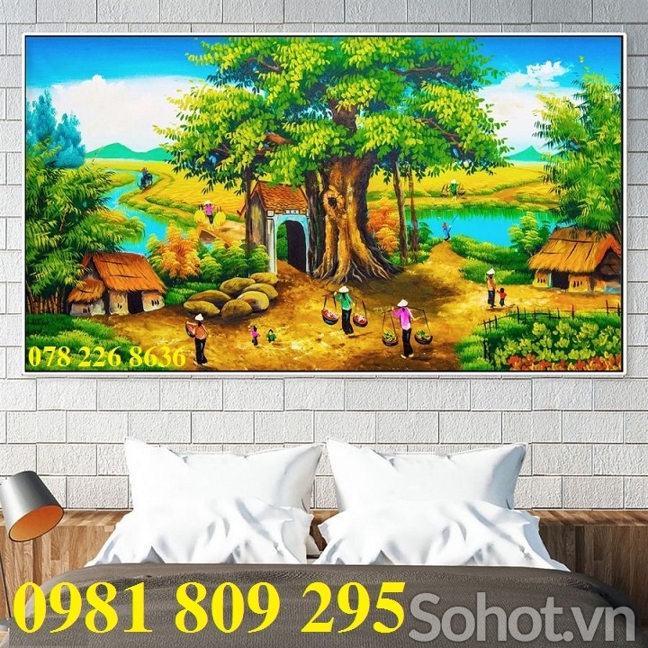 Tranh gạch ốp tường , gạch 3d phòng khách