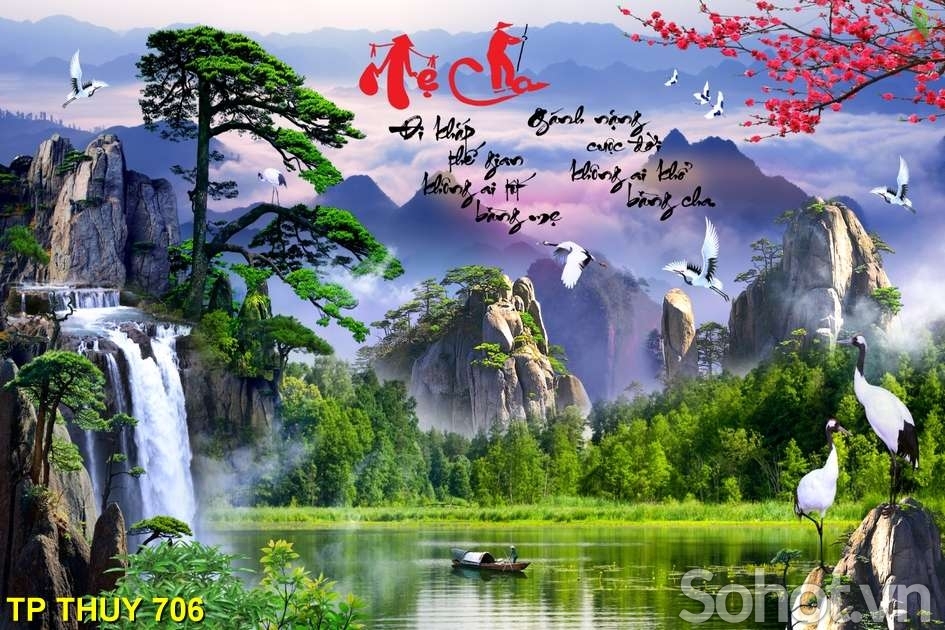 Tranh gạch 3d ốp tường phong cảnh đồng quê - 27CVD