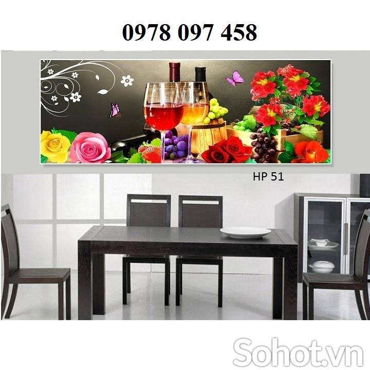 Gạch tranh 3D ốp phòng ăn
