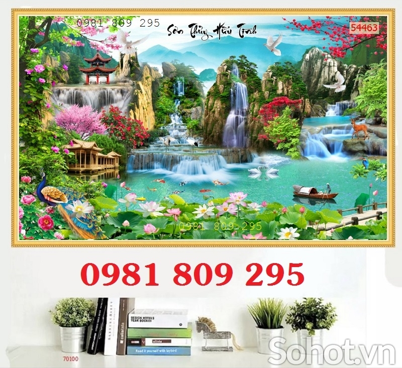 Tranh gạch sơn thủy