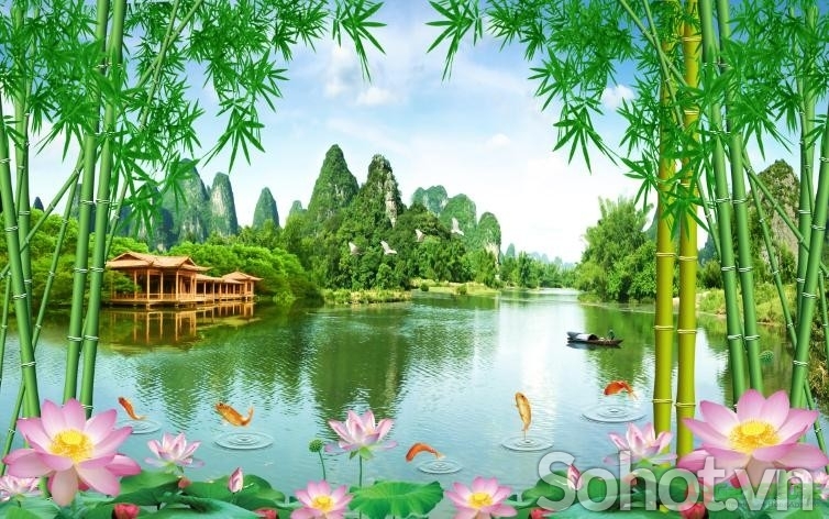 Tranh gạch 3d ốp tường ngoài trời - VX44