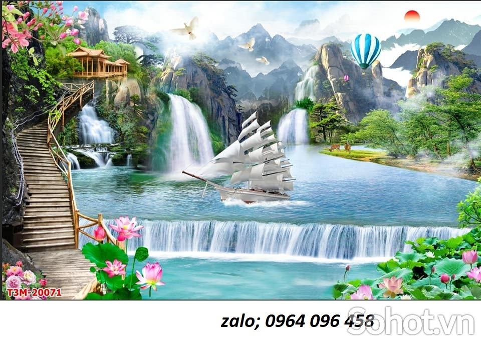 Tranh gạch phong cảnh 3d đồng quê - 8999CM