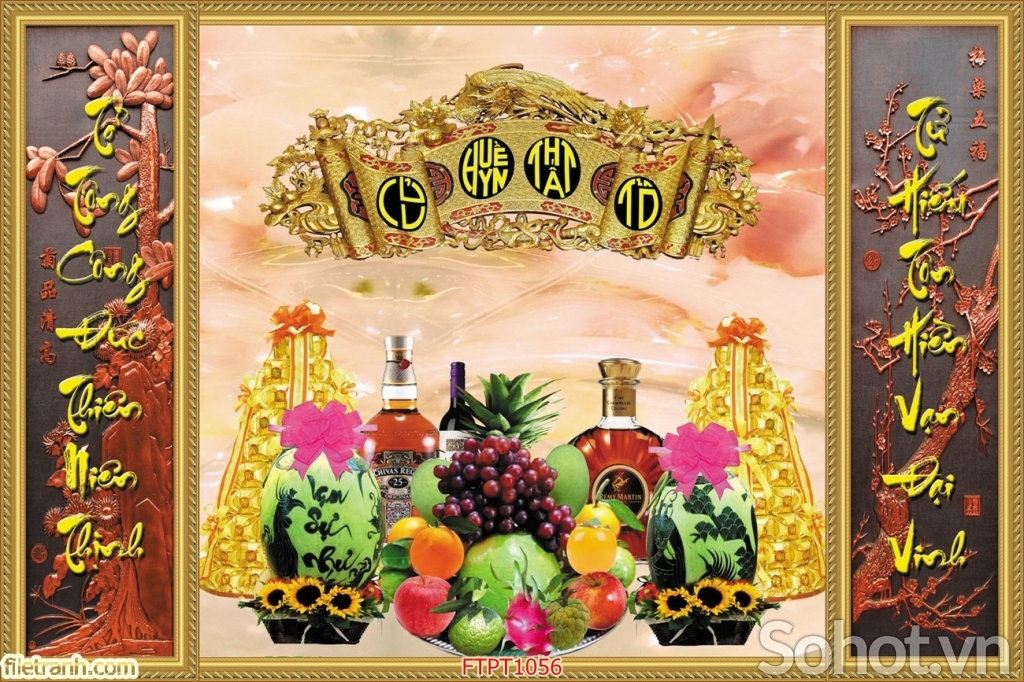 tranh gạch 3d ốp phòng thờ - 543SM