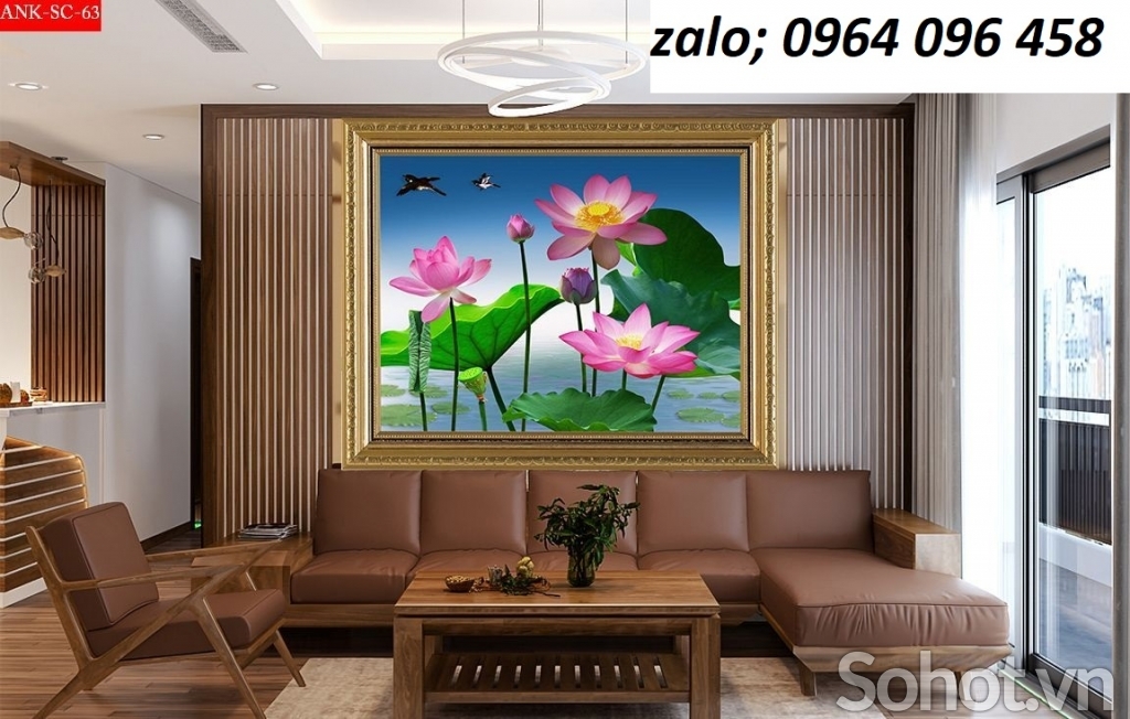 Gạch ốp tường 3d mẫu hoa sen - 654SP