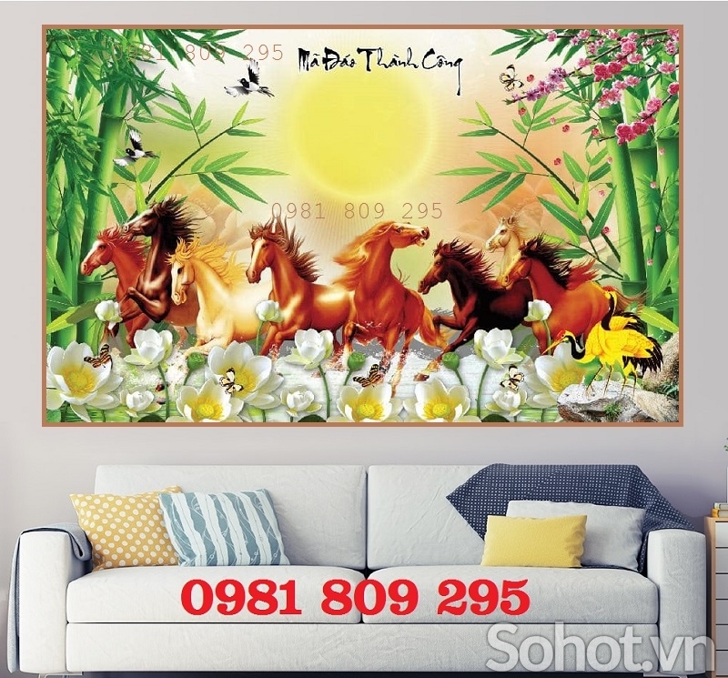 Mẫu tranh gạch mã đáo thành công