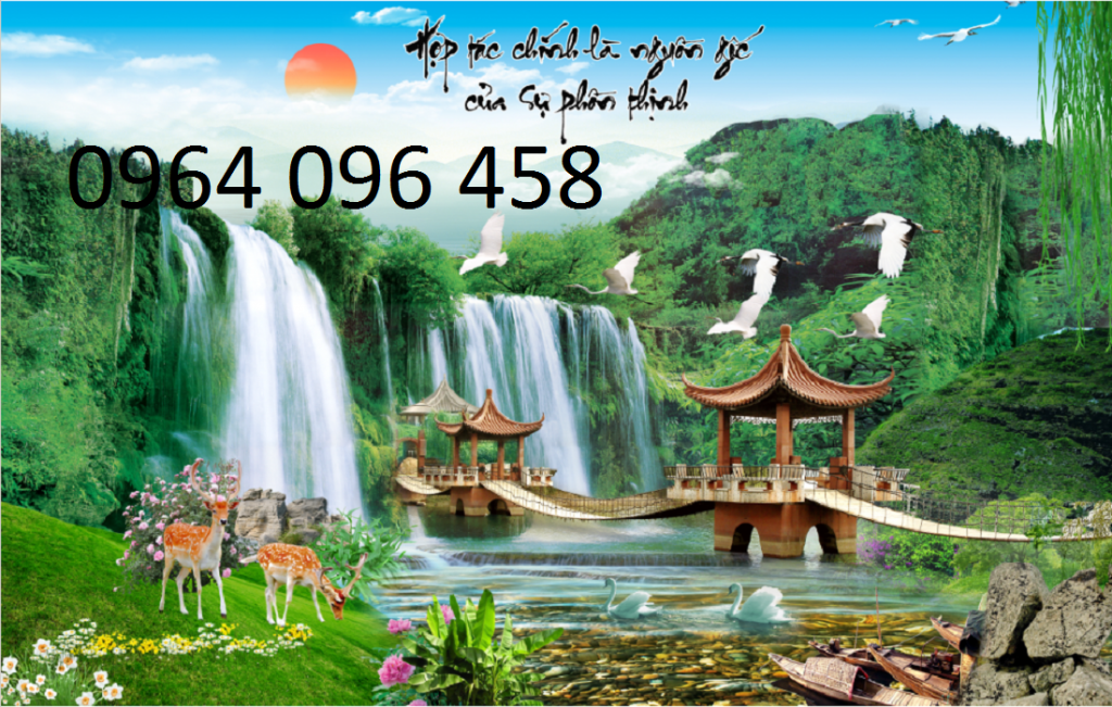 Tranh cảnh đồng quê - tranh gạch 3d đồng quê - 777XM