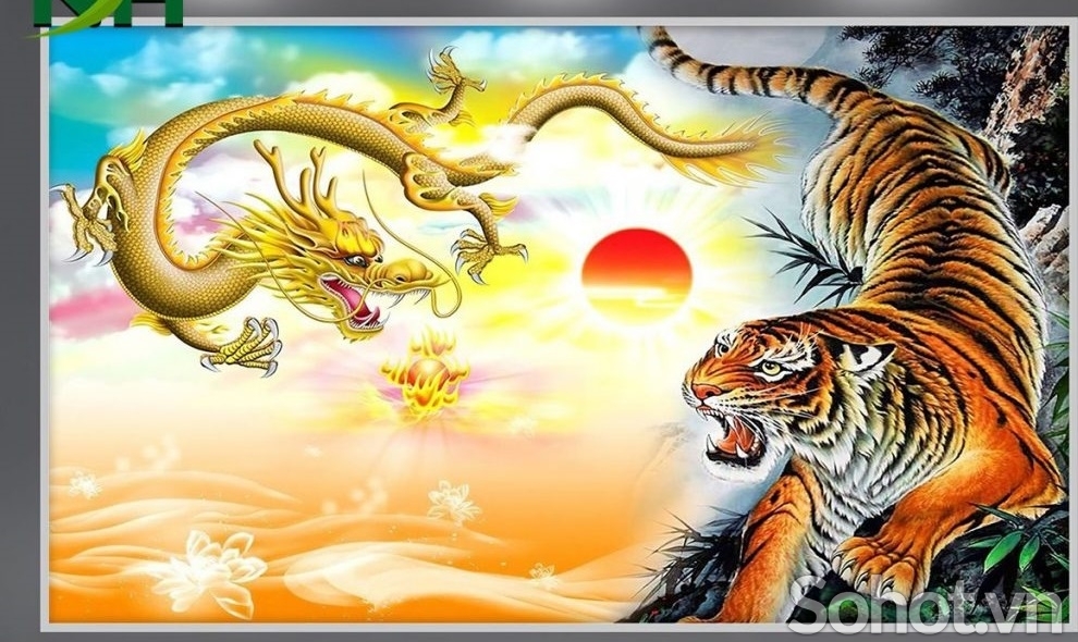 Tranh gạch 3d rồng hổ - CNBM03
