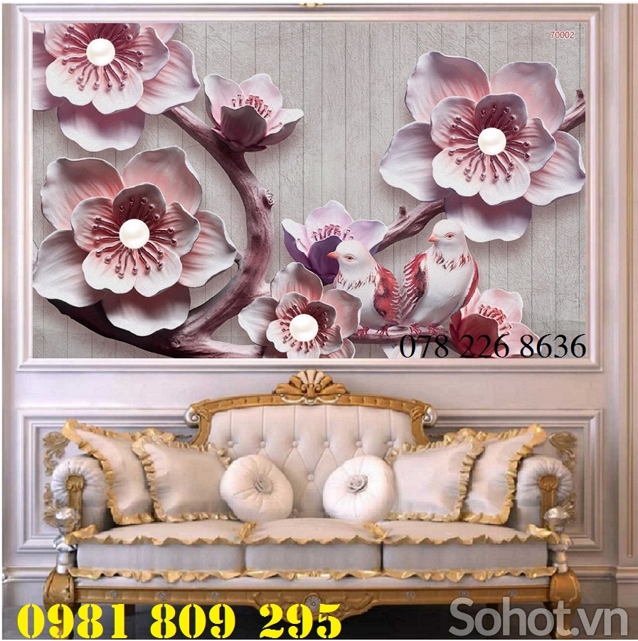 tranh gạch hoa ngọc 3d - gạch 3d