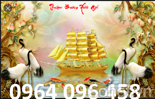 Tranh gạch 3d phong thủy thuận buồm xuôi gió - DLK059