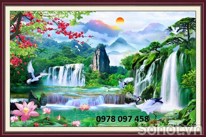Gạch tranh 3D - tranh phong cảnh đẹp