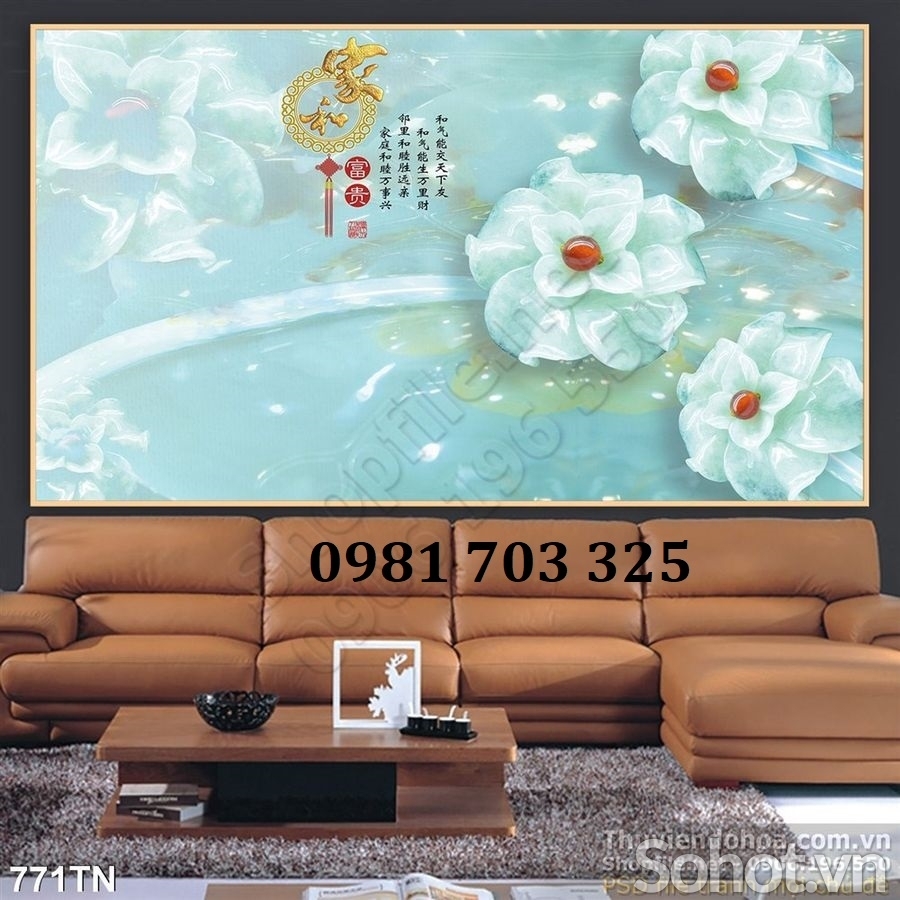 Tranh gạch sứ ngọc cao cấp 3d ốp tường