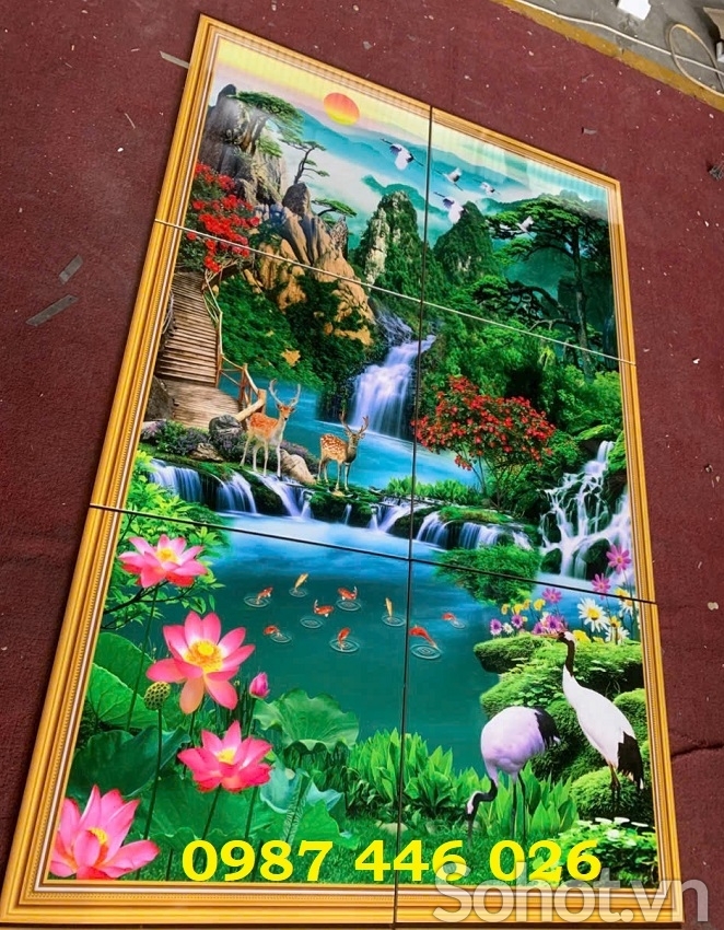 Tranh gạch men phong cảnh, ảnh thực tế
