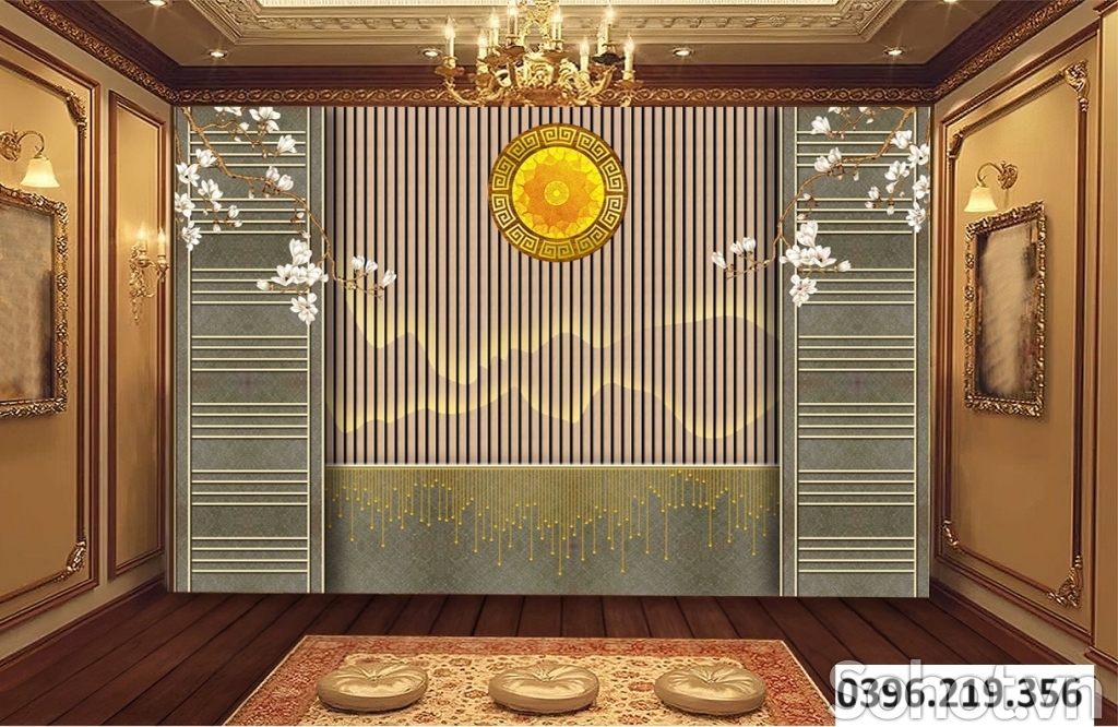 Gạch tranh 3D trang trí phòng thờ