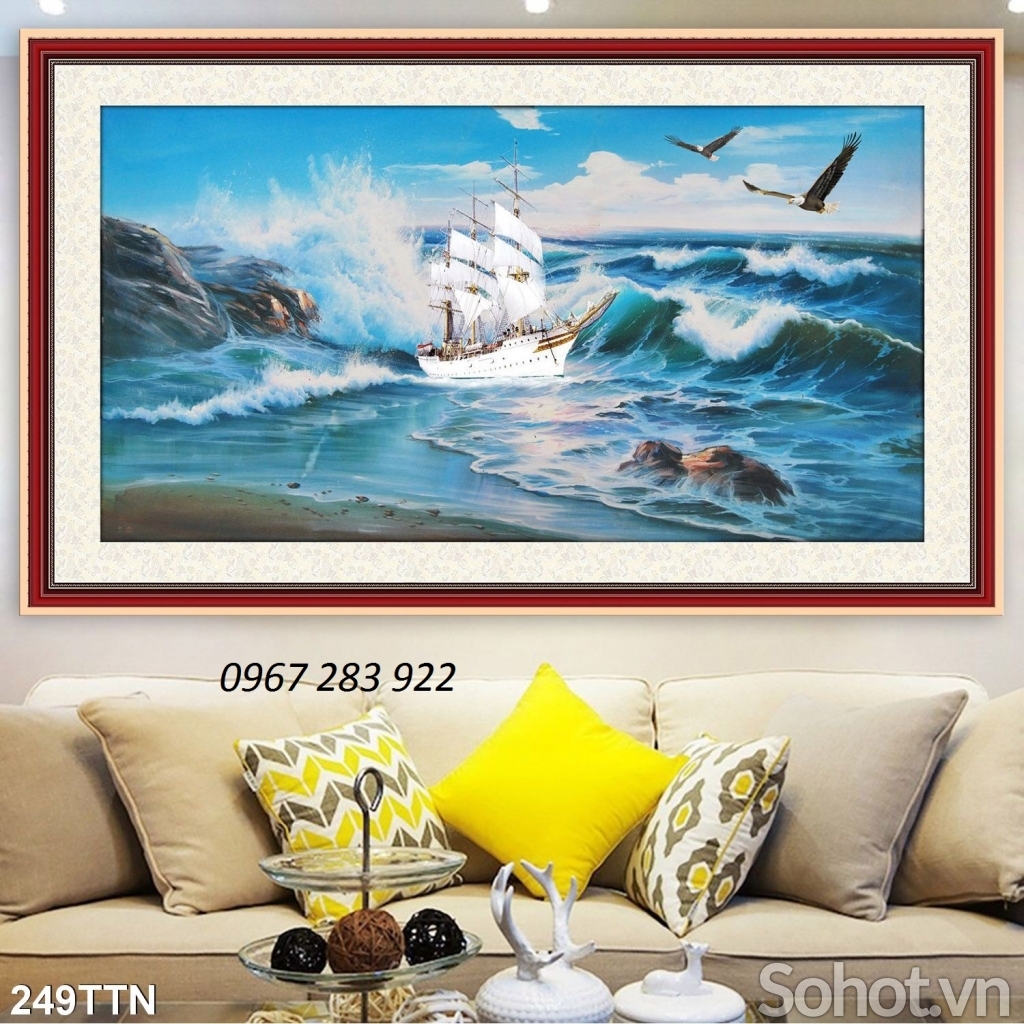 Tranh tường phong cảnh gạch men 3d