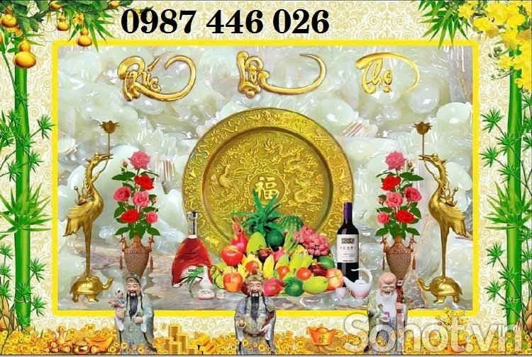 Tranh gạch ban thờ HP6882
