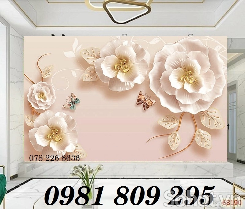 Tranh gạch - gạch 3d tùng hạc trang trí AHG8