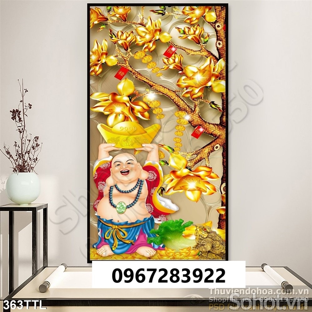 Tranh gạch tài lộc phong thủy 3d