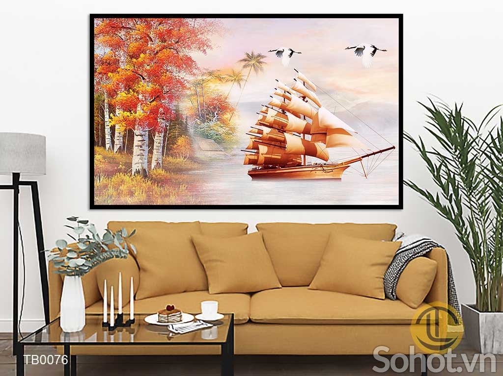 Tranh gạch thuận buồm xuôi gió