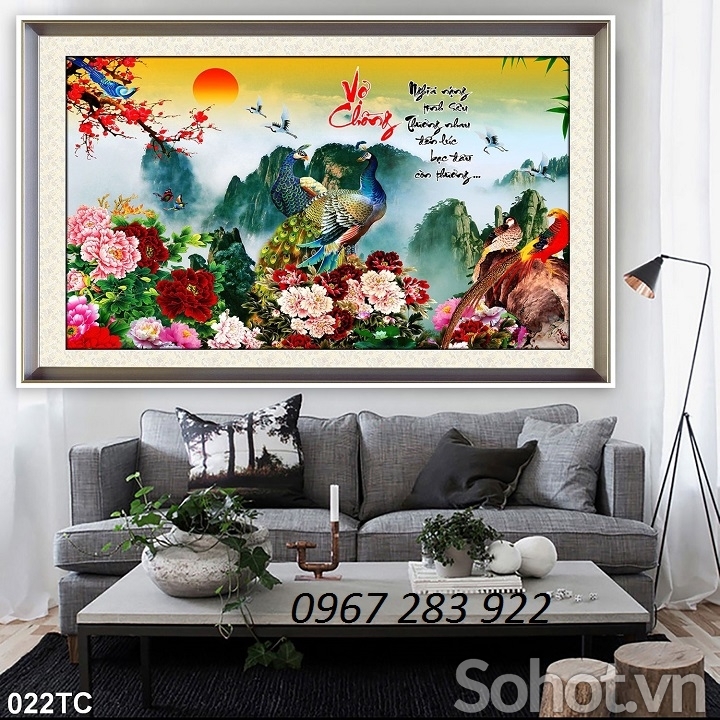 Gạch men 3d ốp tường chim công nghệ thuật
