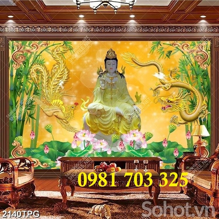 Tranh gạch đẹp Phật giáo 3d