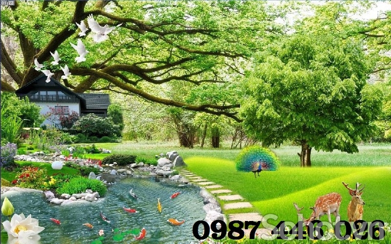 Tranh gạch men thảo nguyên HP874