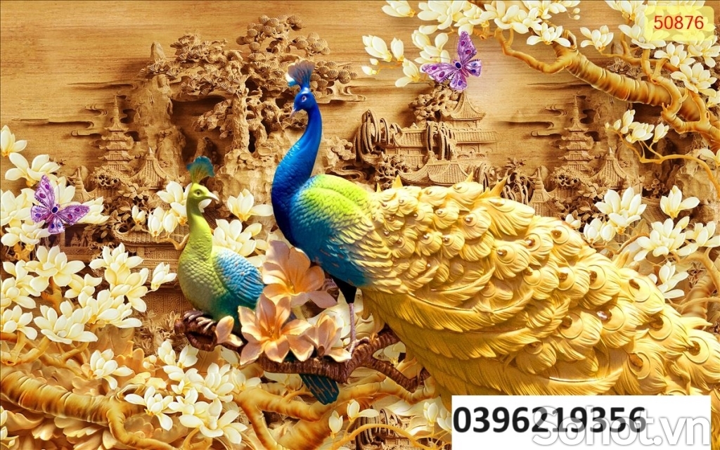 Tranh gạch hình công phượng đẹp