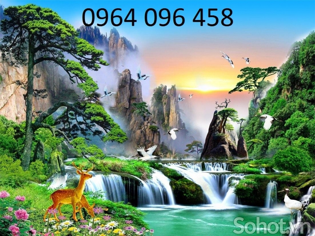 Tranh gạch 3d tùng hạc - Q95