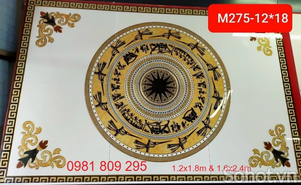 Gạch thảm men hoa văn cổ điển HN9292