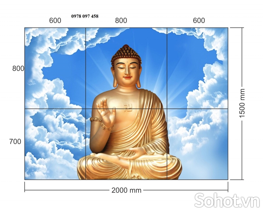 Tranh gạch 3D - phòng thờ