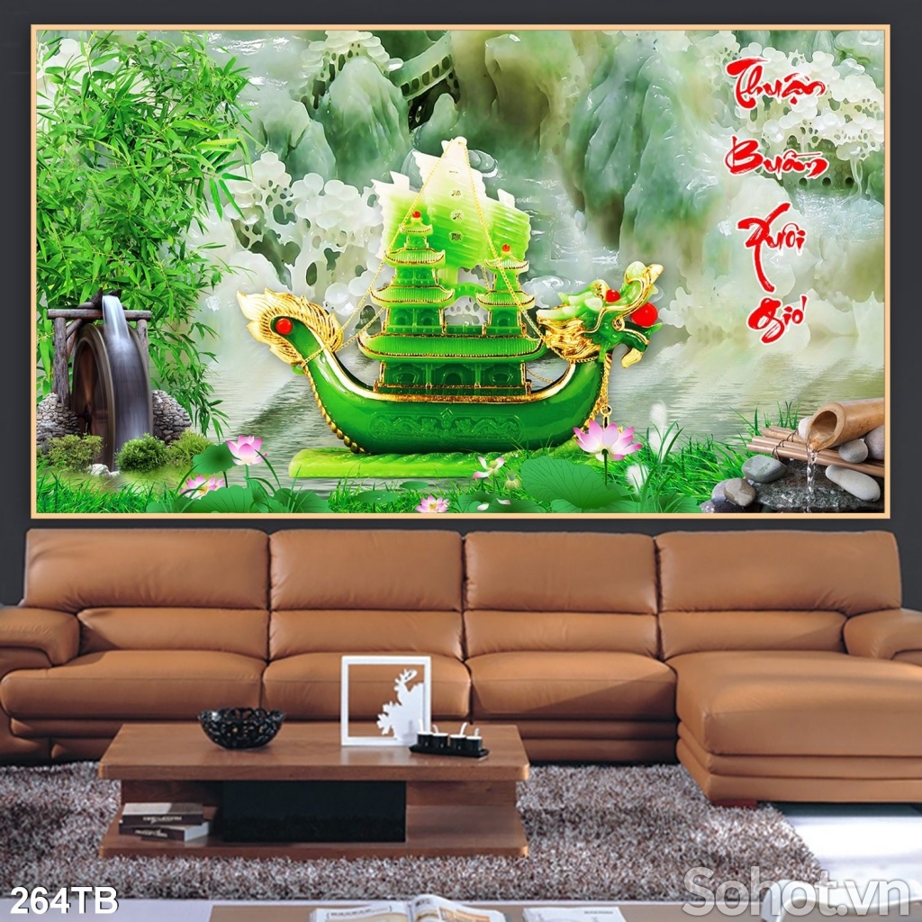 Tranh tường gạch men trang trí tường phong thủy